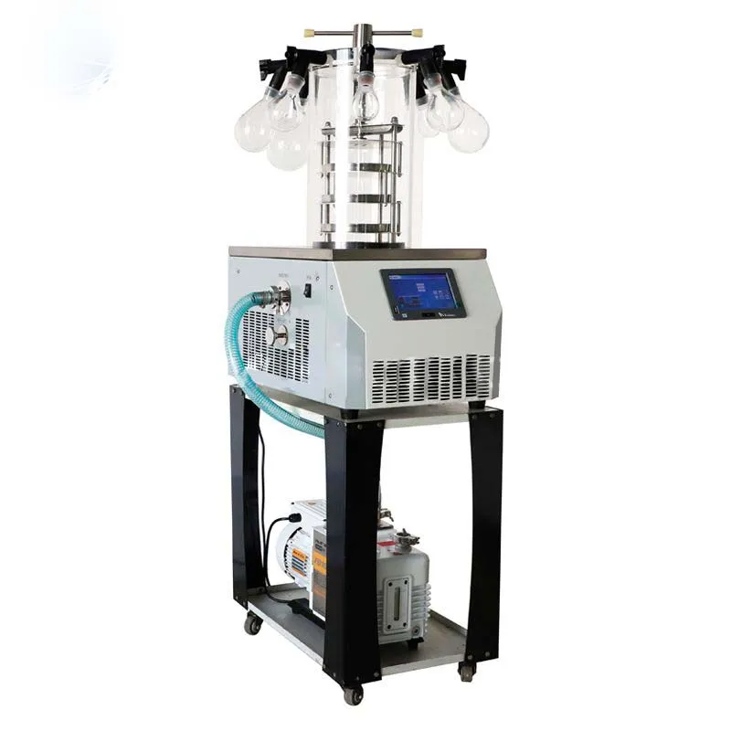 Secador de congelación de laboratorio de prensa superior con colector de sobremesa YR05189-1